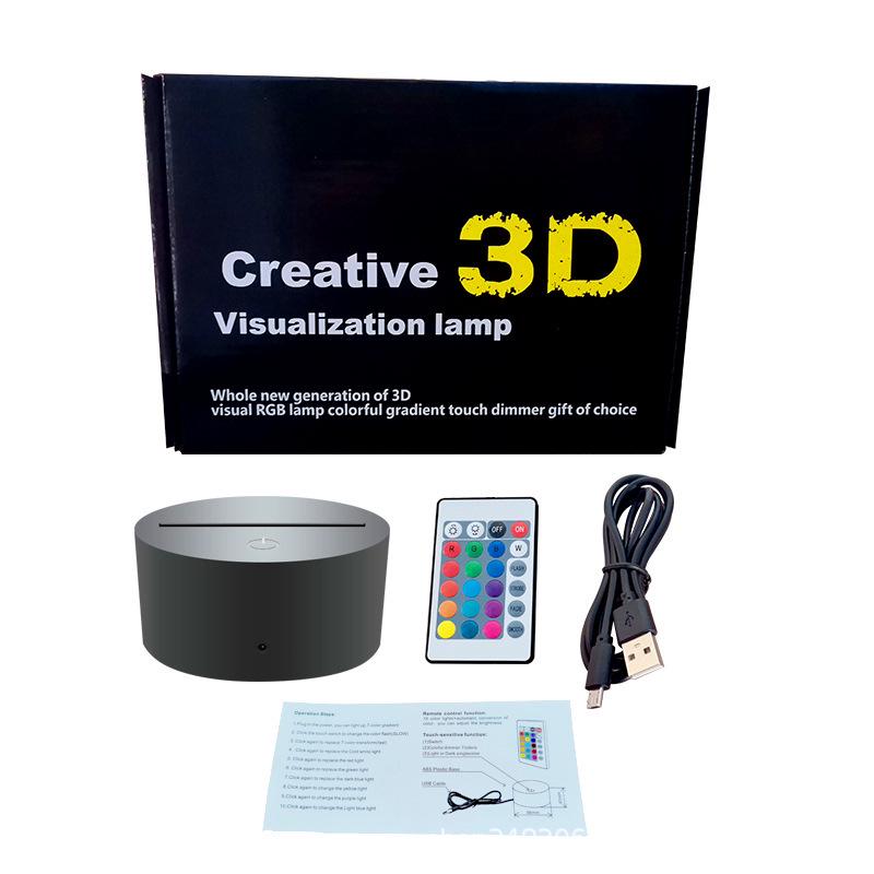 Модернизированный японский 3D ночник - USB цветная сенсорная лампа для спальни и креативного подарка на праздник