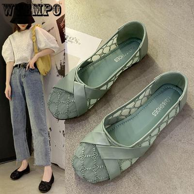 Женские весенние и летние теннисные туфли. Дышащие легкие туфли на плоской подошве с мягкой подошвой, повседневные и универсальные тапочки с неглубоким горлом и круглым носком.