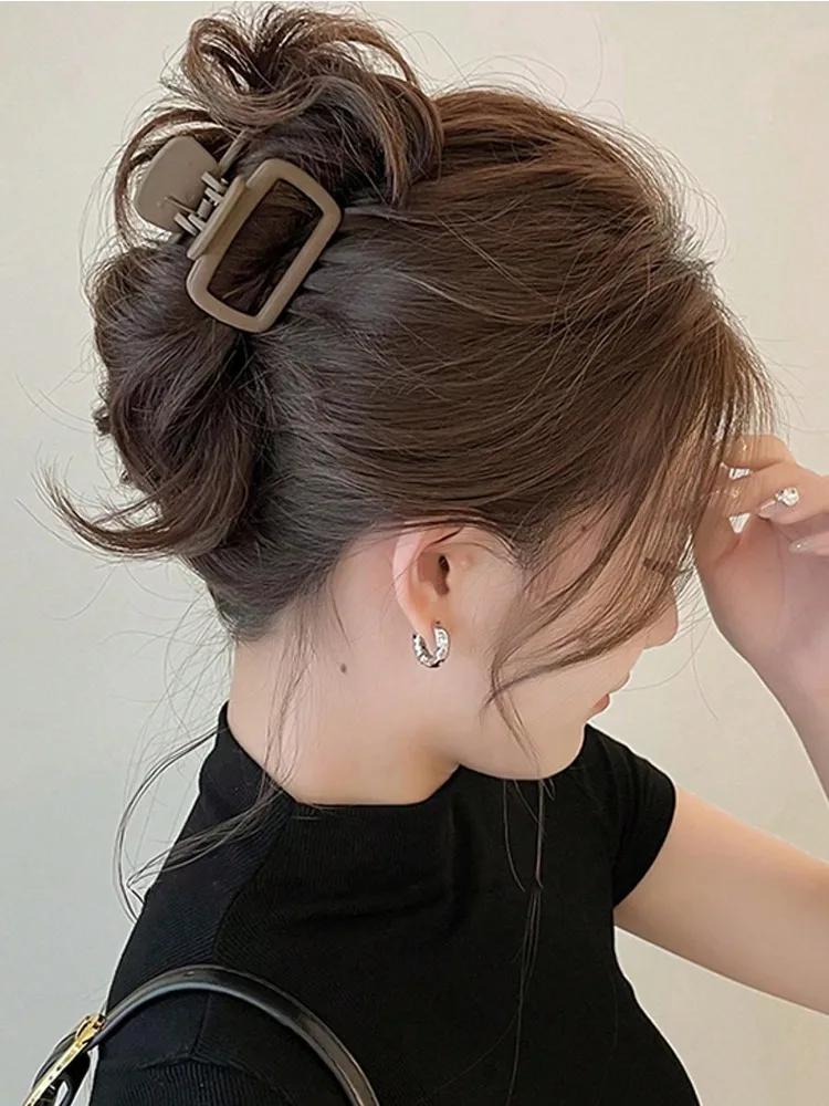 1/4PCS Women's Fashion Elegant Hair Clips Square Lightweight Hair Clips for Hairstyling Makeup Hair Claw Clips Shark Clips