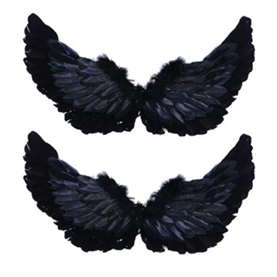 2 шт. крылья ангела из перьев для женщин и девочек, костюм крыльев феи из перьев с эластичными ремнями для Хэллоуина, реквизит для выступления на сцене для косплея и вечеринки
