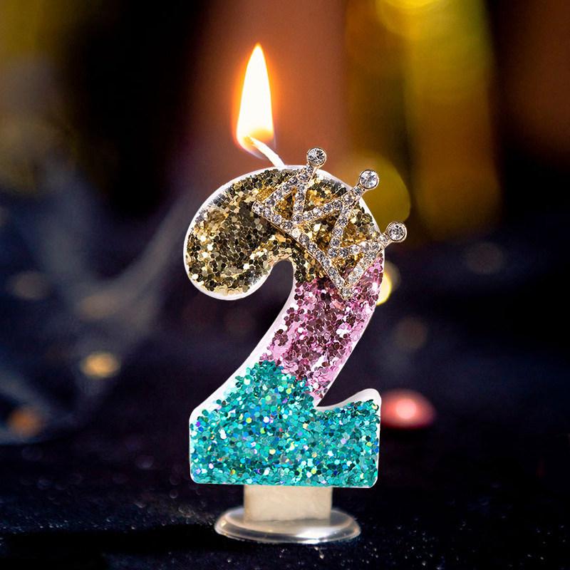 Creative Crown Birthday Number Candles - Adult & Kids Cake Decoration Topper