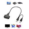 Кабель-конвертер SATA SSD/HDD в USB с блоком питания 12 В для расширения жесткого диска ноутбука, Plug and Play