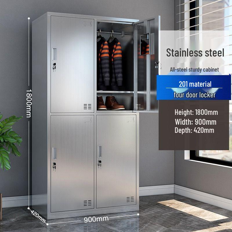 Thickened 304 Stainless Steel Multi-Door Wardrobe and Shoe Cabinet