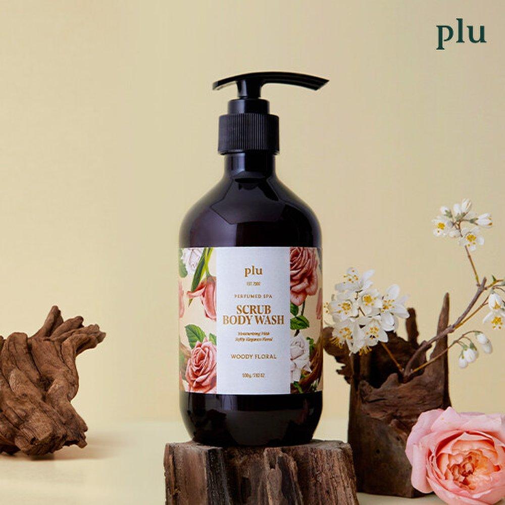 (Отдельный предмет) Plu Парфюмированный Скраб Гель для Душа 500г (Выберите тип)