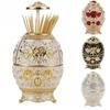 Newest European Style Metal Vintage Automatic Toothpick Holder Zinc Alloy Metal Toothpick Dispenser Box Organizer Home Tools