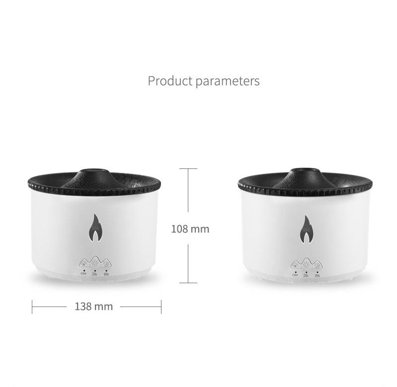 Ультразвуковой увлажнитель воздуха с вулканическим пламенем, эфирное масло, аромадиффузор для домашней комнаты, аромат, медузы, туман, пароварки для курения