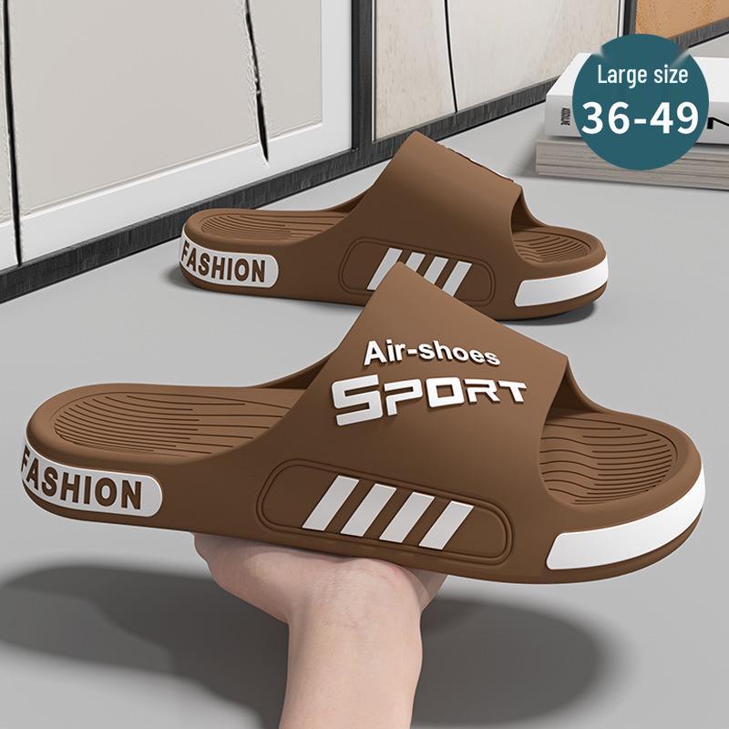 Мужские летние спортивные уличные нескользящие шлепанцы на толстой подошве