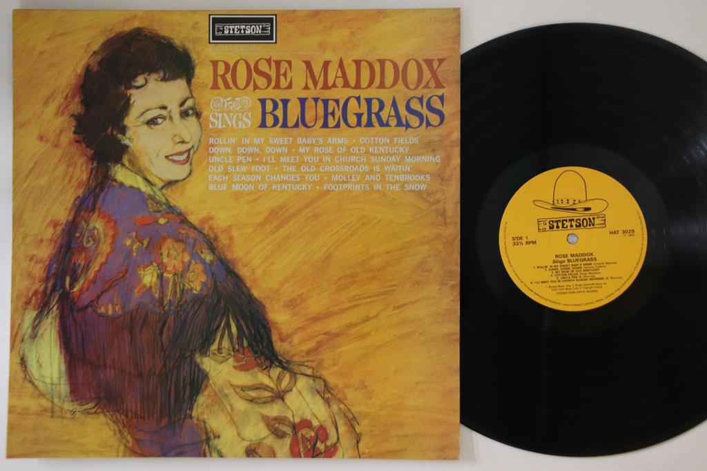 LP Record ROSE MADDOX  - Sings Bluegrass HAT3029 STETSON UK Country Used