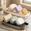 Space Saving W-Shaped Soap Rack Waterproof Soap Drain Box Creative Bathroom Soap Dish  Restaurant