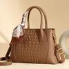 Женская простая сумка через плечо из крокодиловой кожи, большая вместительная дорожная сумка, женская сумка-мессенджер, роскошные модные сумки-тоуты