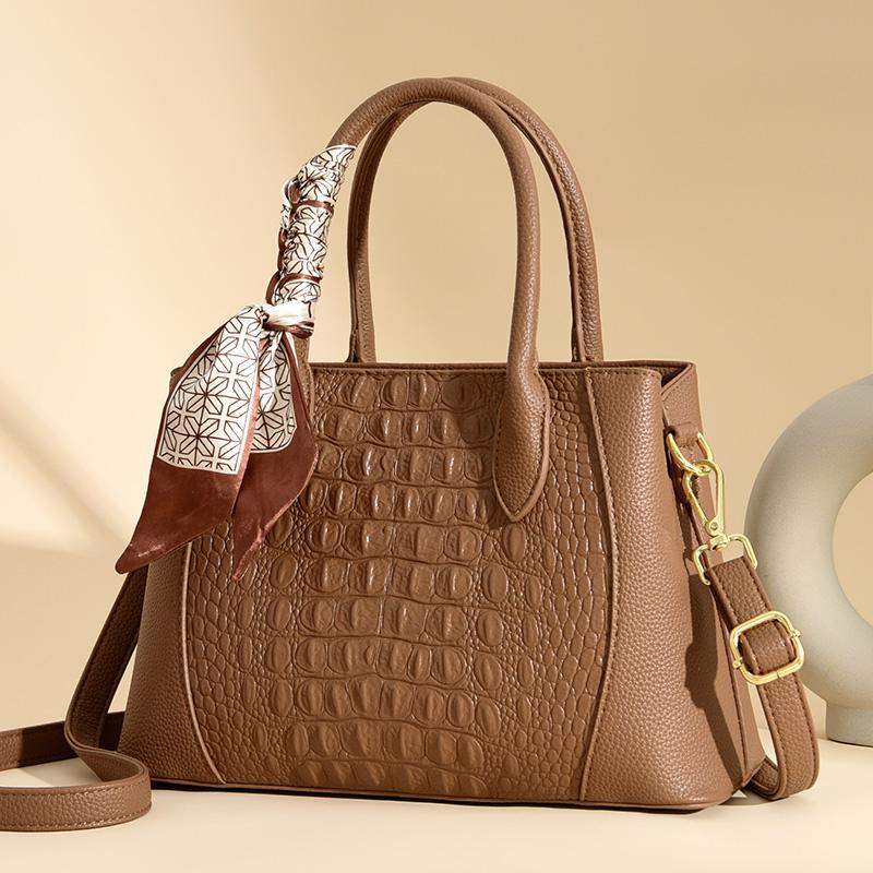 Женская простая сумка через плечо из крокодиловой кожи, большая вместительная дорожная сумка, женская сумка-мессенджер, роскошные модные сумки-тоуты