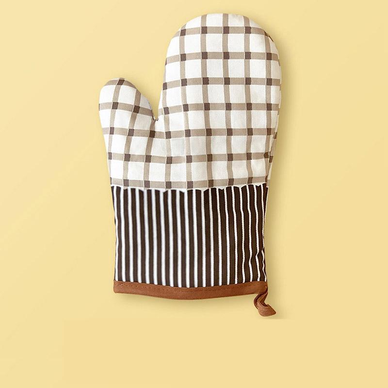 1PS Пасторальный стиль утолщенные решетчатые перчатки для микроволновой печи перчатки для микроволновой печи термостойкие перчатки
