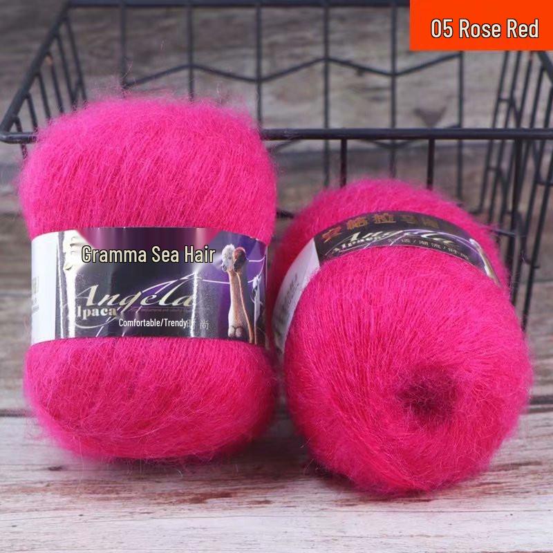 Пряжа из ангоры и мохера - 42 г, тонкая, с длинным ворсом, для вязания крючком, спицами и на машине, идеальна для пальто и шалей, бесплатная доставка