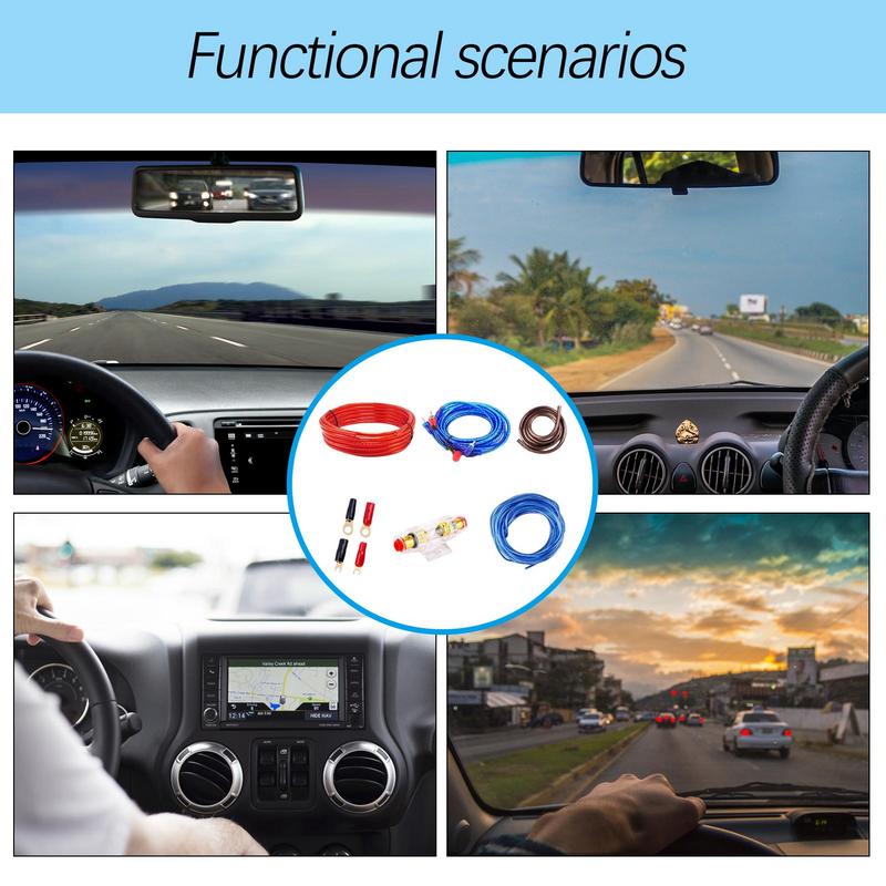 Автомобильный аудиокабель, комплект проводки усилителя, комплект проводов усилителя звука Anto 1500 Вт, полный комплект проводки усилителя, комплект проводки сабвуфера