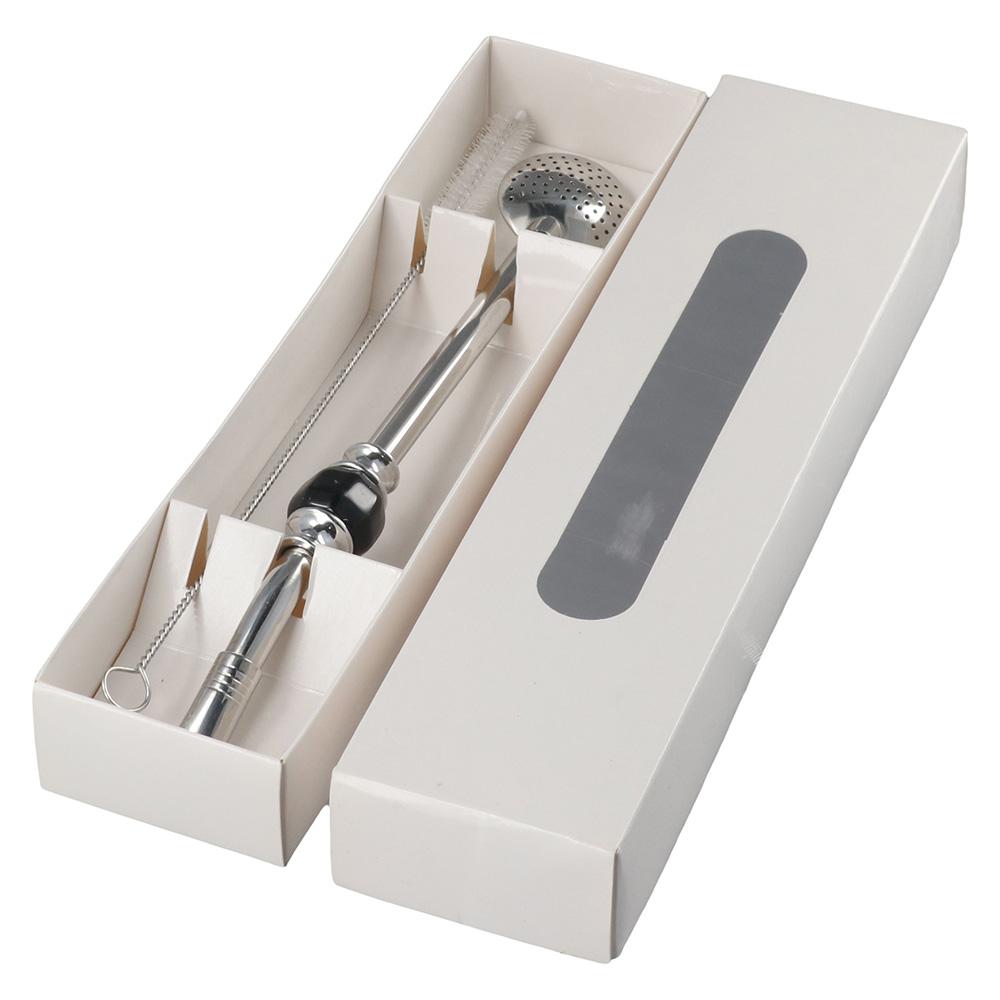 С щеткой для очистки Фильтр Соломенная ложка Листовая ложка из нержавеющей стали Офис