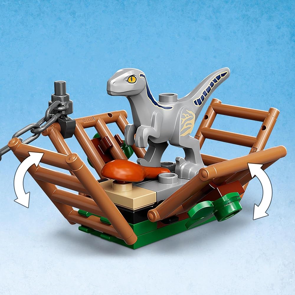 LEGO Игровой набор «Мир Юрского периода» с фигурками велоцирапторов Синего и Беты для детей от 6 до 9 лет