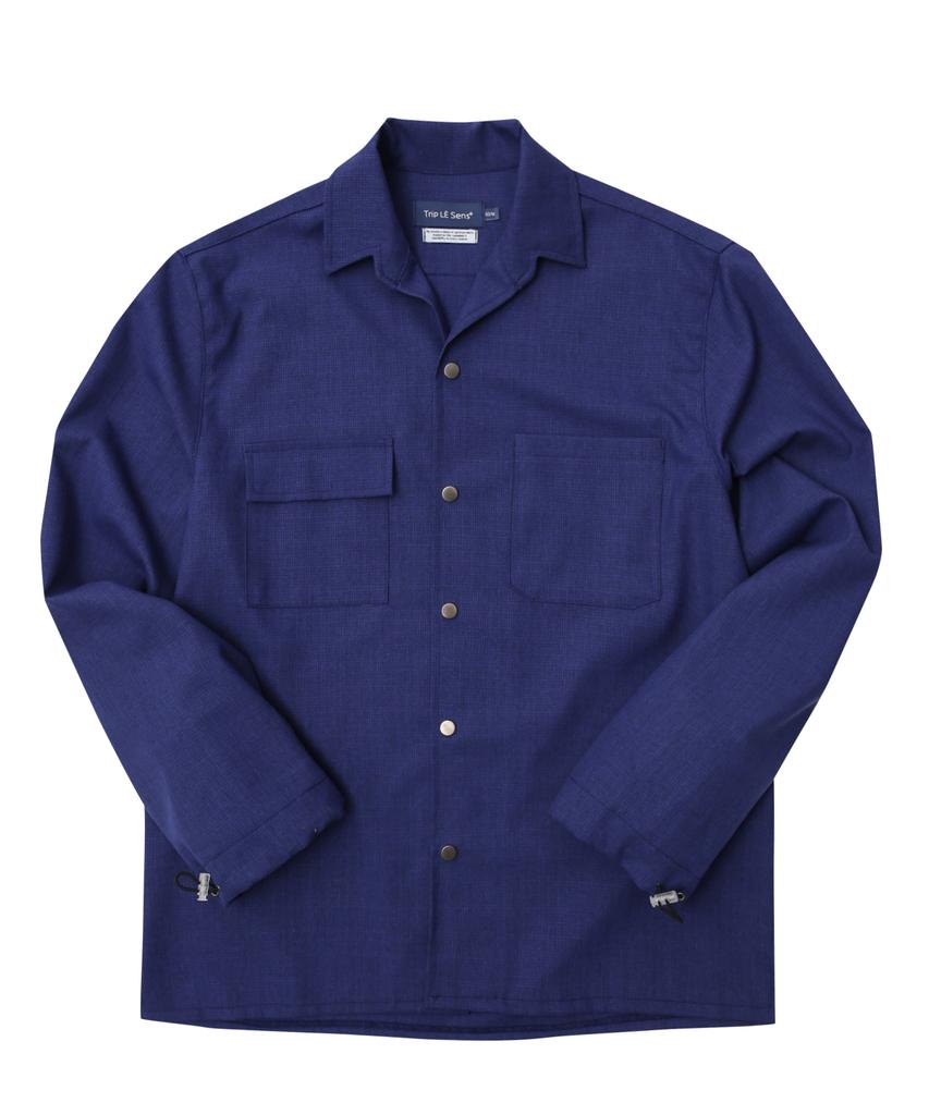 TRIP LE SENS Oversized String Shirts Jacket Navy