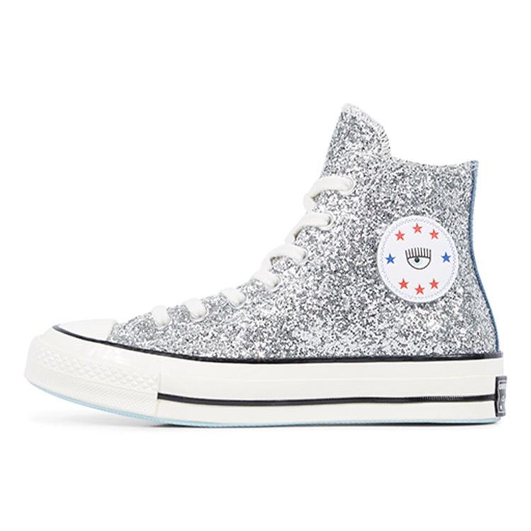 (WMNS) Converse Chiara x Chuck 70 High 'Silver Glitter Blue' Women's 563829C