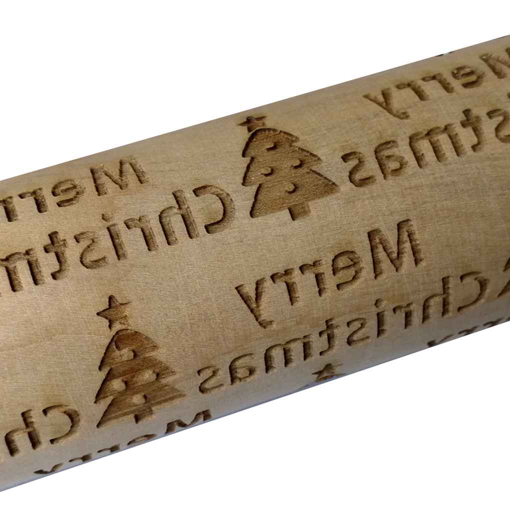 Деревянная скалка Тиснение Выпечка Печенье Лапша Бисквит Помадка Рождество