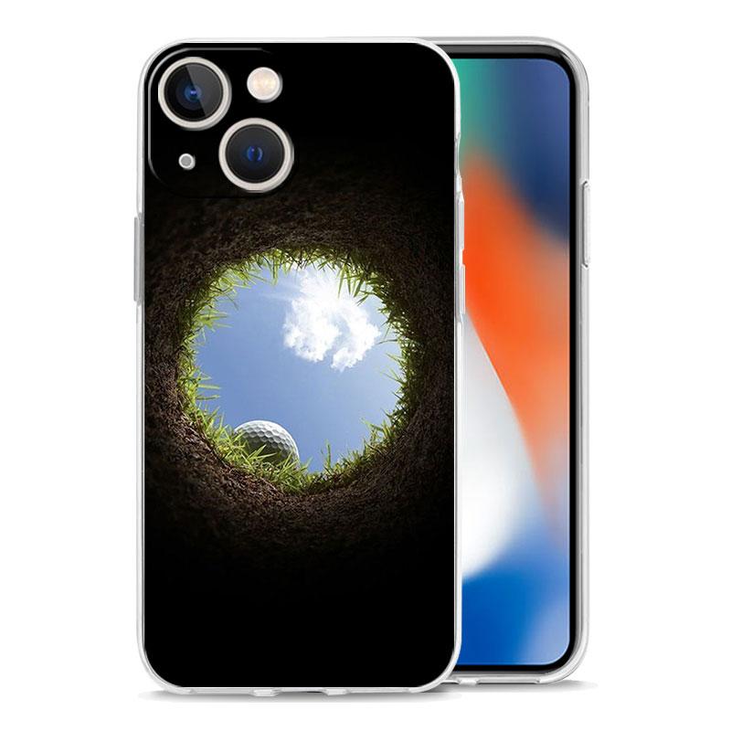 Чехол для телефона iPhone 17 Air Cases iPhone 16 15 12 13 14 Pro Max SE 7 8 Plus iPhone11 Прозрачный Мягкий Чехол Гольф Спорт