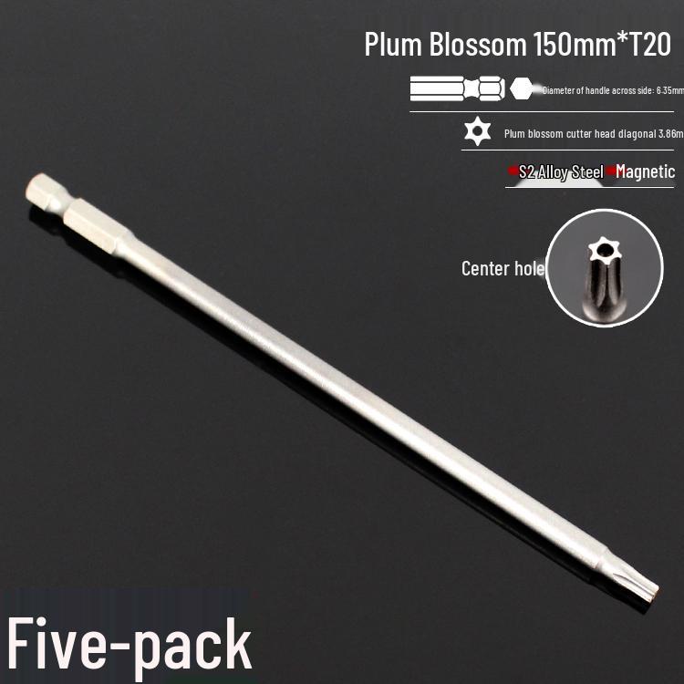 Набор магнитных шестигранных отверток Plum Blossom S2 - Набор бит для пневматической дрели 6,35 мм