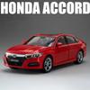 1:24 Модель автомобиля Honda Accord E300 Игрушка Инерционная Свет Музыка Открывающиеся двери Миниатюрные модели транспортных средств для детей Рождественские подарки