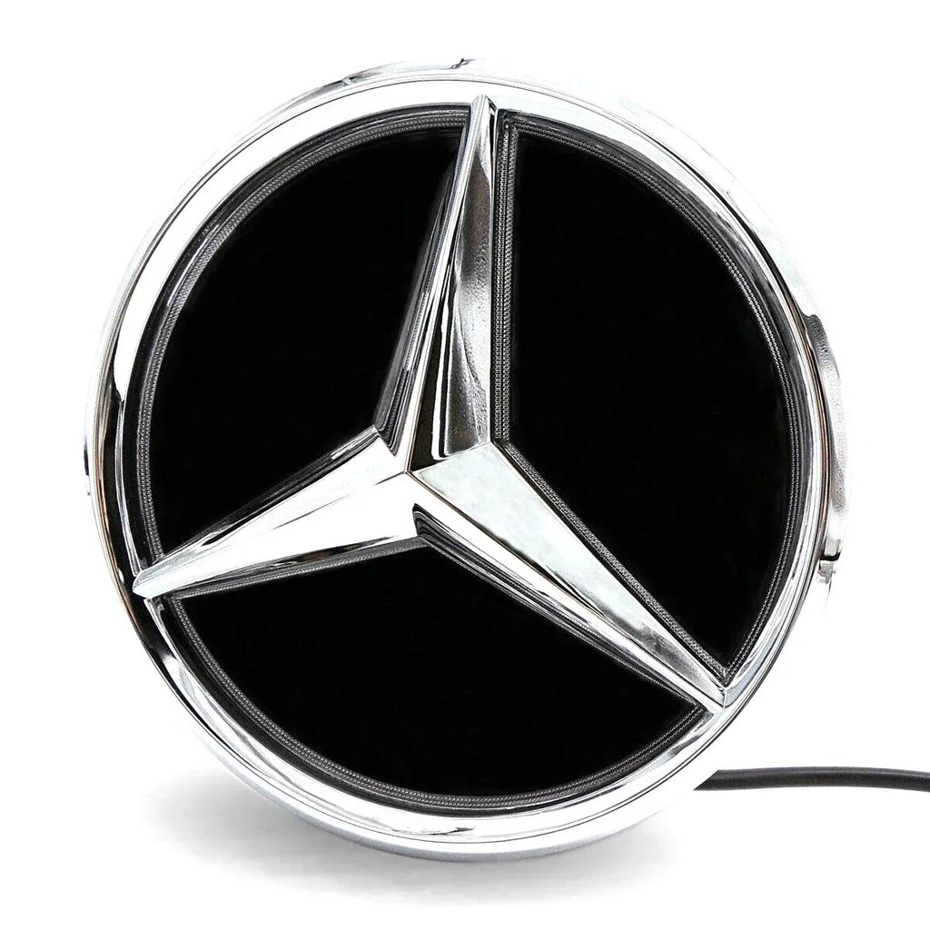 Car Sticker New 2025 For Mercedes Benz Chrome Silver Newest 3D Front Grille Emblems For Mercedes Benz C W205 A W177 S W217 SL R2