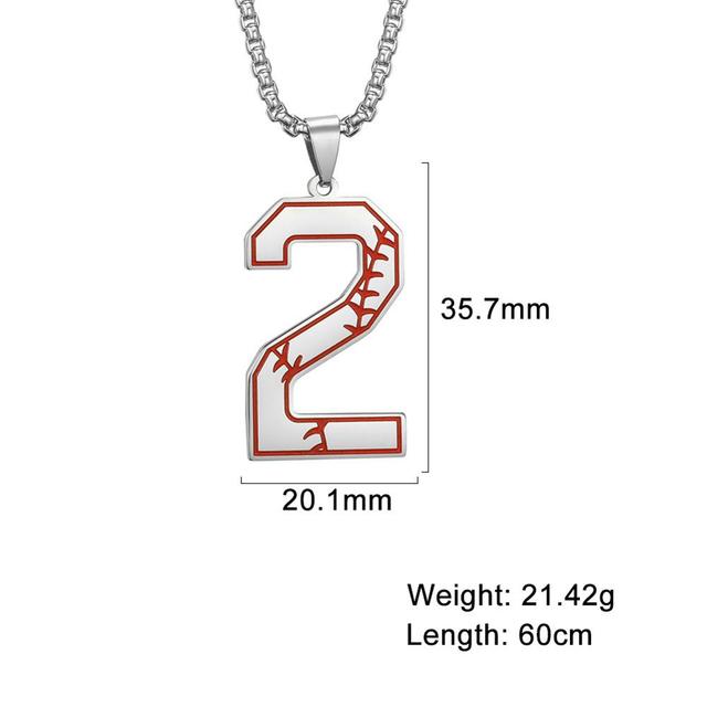 My Shape Baseball Pattern Number Подвеска Ожерелье Для Мужчин Спорт Баскетбол Фигурка Ожерелья Из Нержавеющей Стали Модные Мужские Украшения