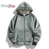 Cozy Up Толстовки для мужчин Толстовка из тяжелого флиса - на толстой подкладке из шерпы на молнии до конца