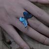 Vintage Realistic Butterfly Ring Shiny Opening Ring Stackable Dreamlike Butterfly Ring  Decoration