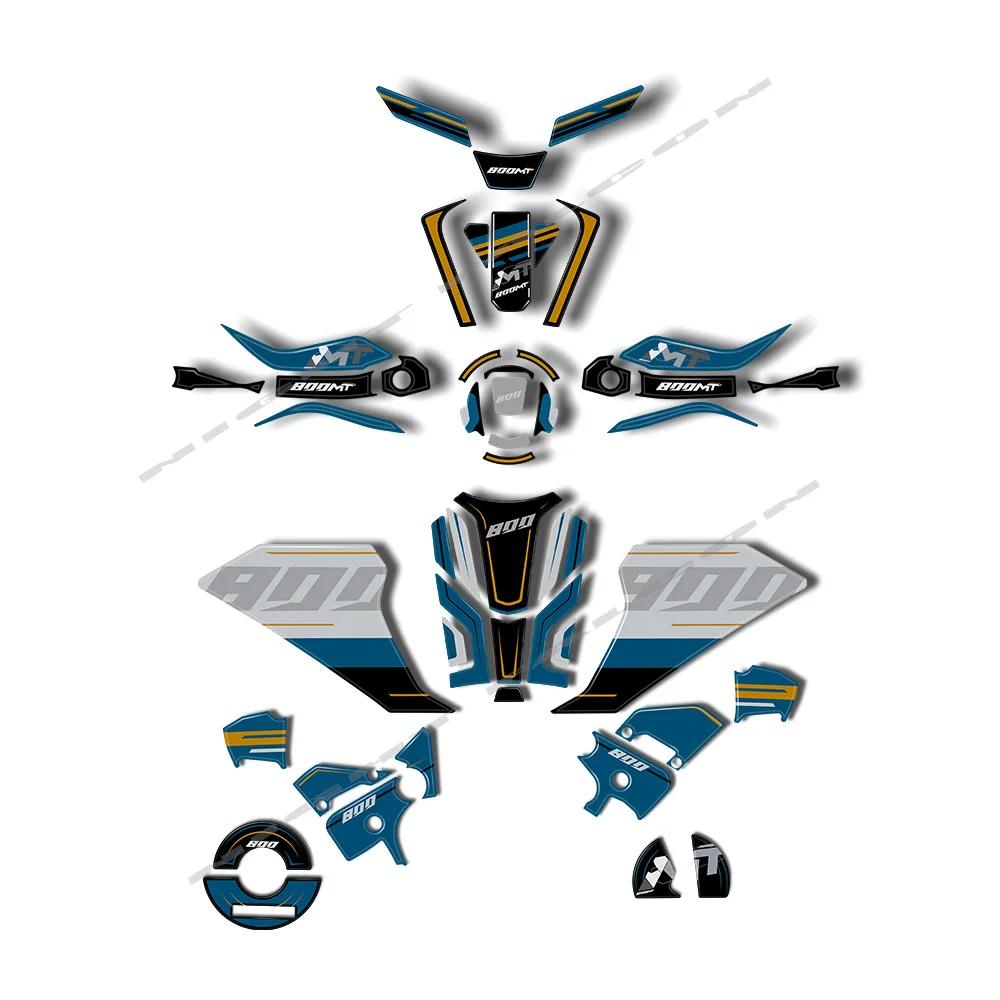 New 800MT 2023 Motorcycle Tank Pad Protection Sticker for CFMoto 800MT Explore 800MT Limited Edition 3D Epoxy Resin Sticker Kit