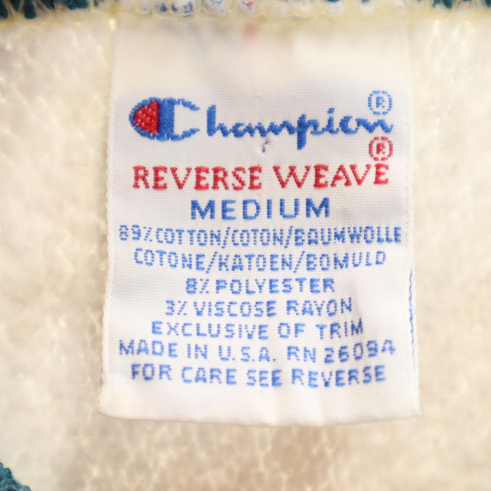 Champion 90-е годы Старая вышитая бирка сделано в США Толстовка с длинным рукавом Reverse Weave тренажер Мужская Б/У