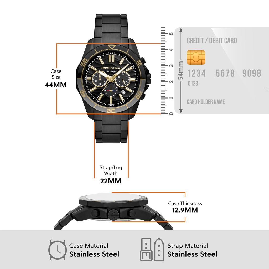 Armani Watch NA AX1963 Black [AX Exchange] Men's