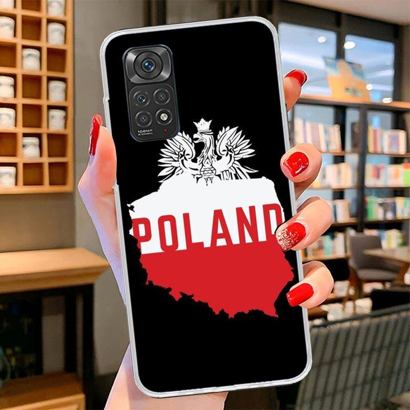 Чехол для телефона с флагом Польши для Xiaomi Redmi Note 15 14 13 12 11 10 Pro Plus 14S 12S 11S 11T 11E 10S Мягкий чехол-бампер Redmi No