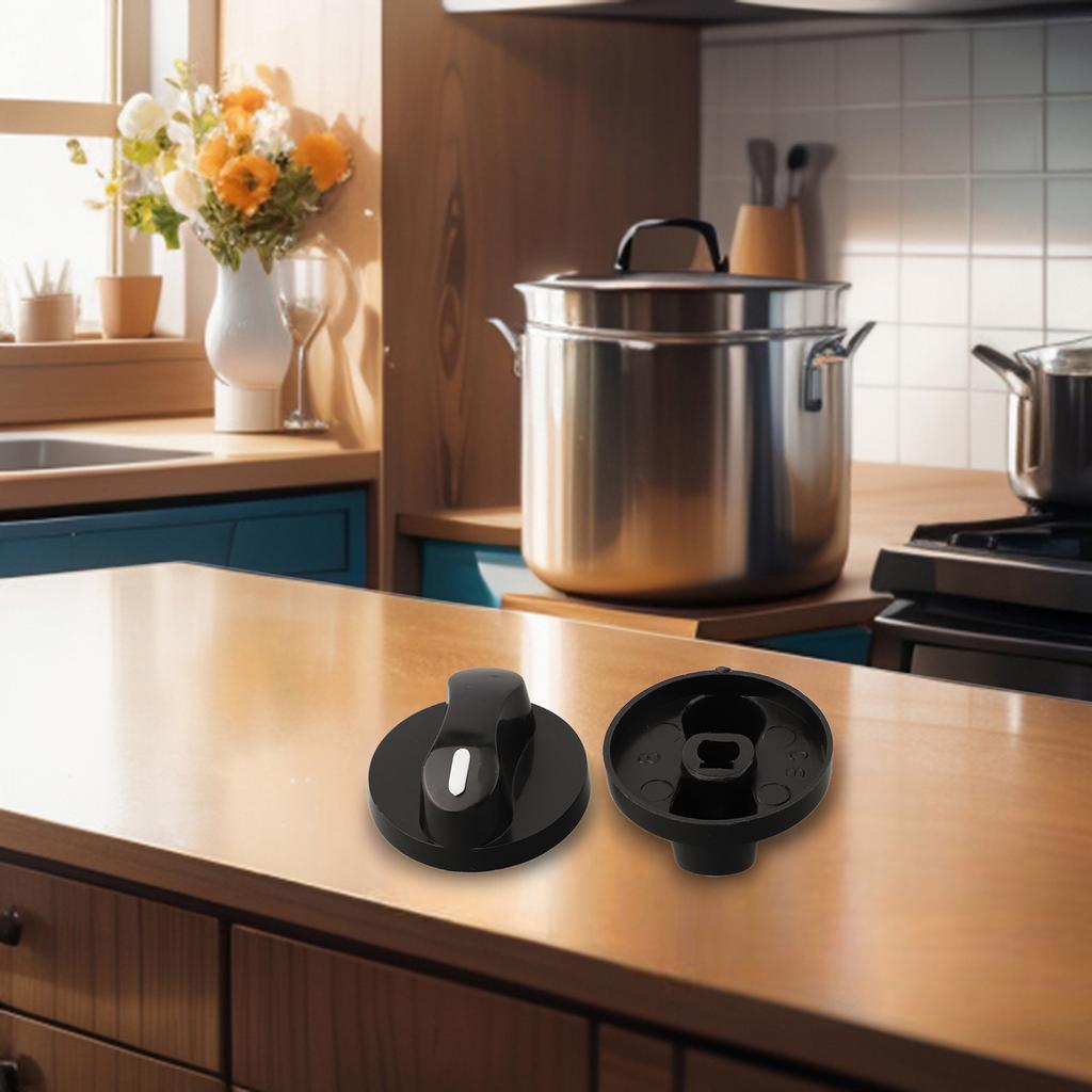 Gas Stove Control Knobs 8mm Hole Plastic 2PCS for Easy Installation