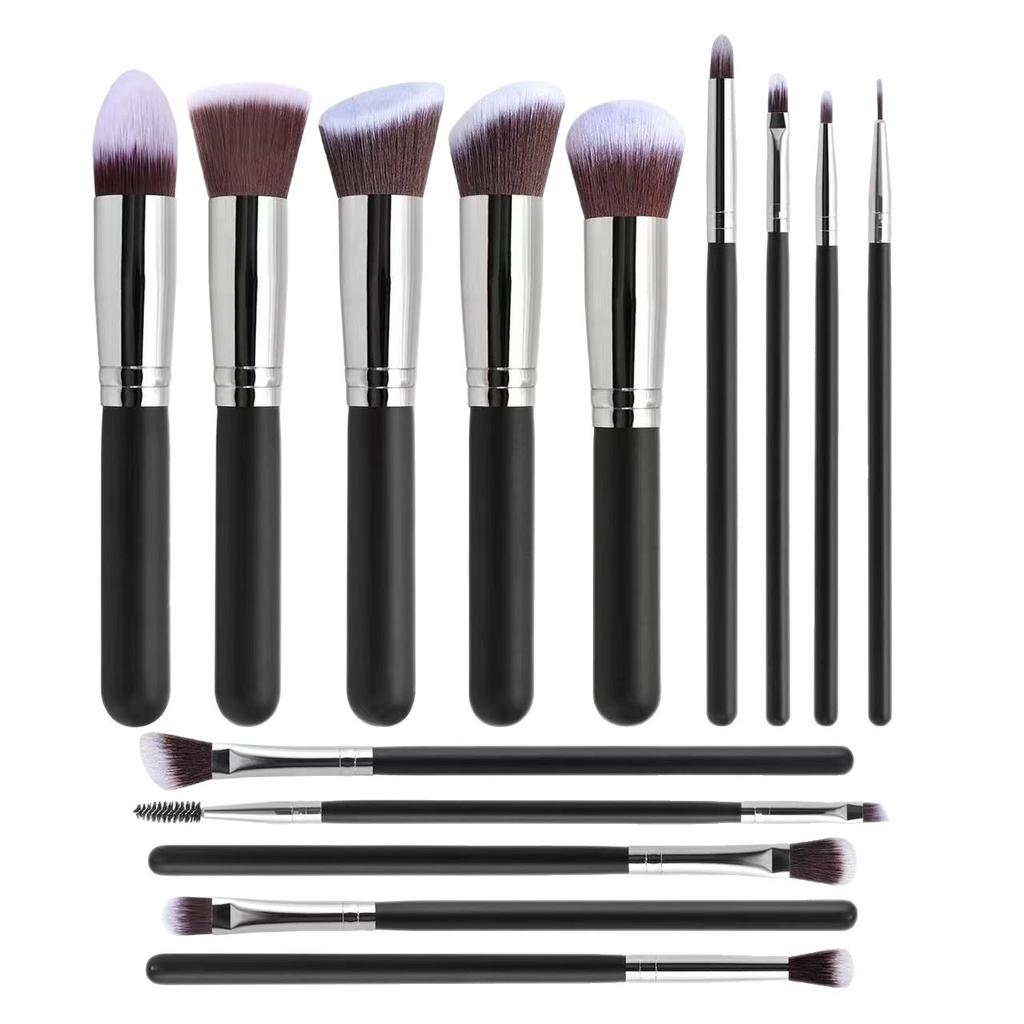 Super Large Hot-Selling 14-Piece Long Handle Makeup Brush Set Blush Brush Eyeshadow Brush Loose Powder Brush Foundation Brush Complete Set