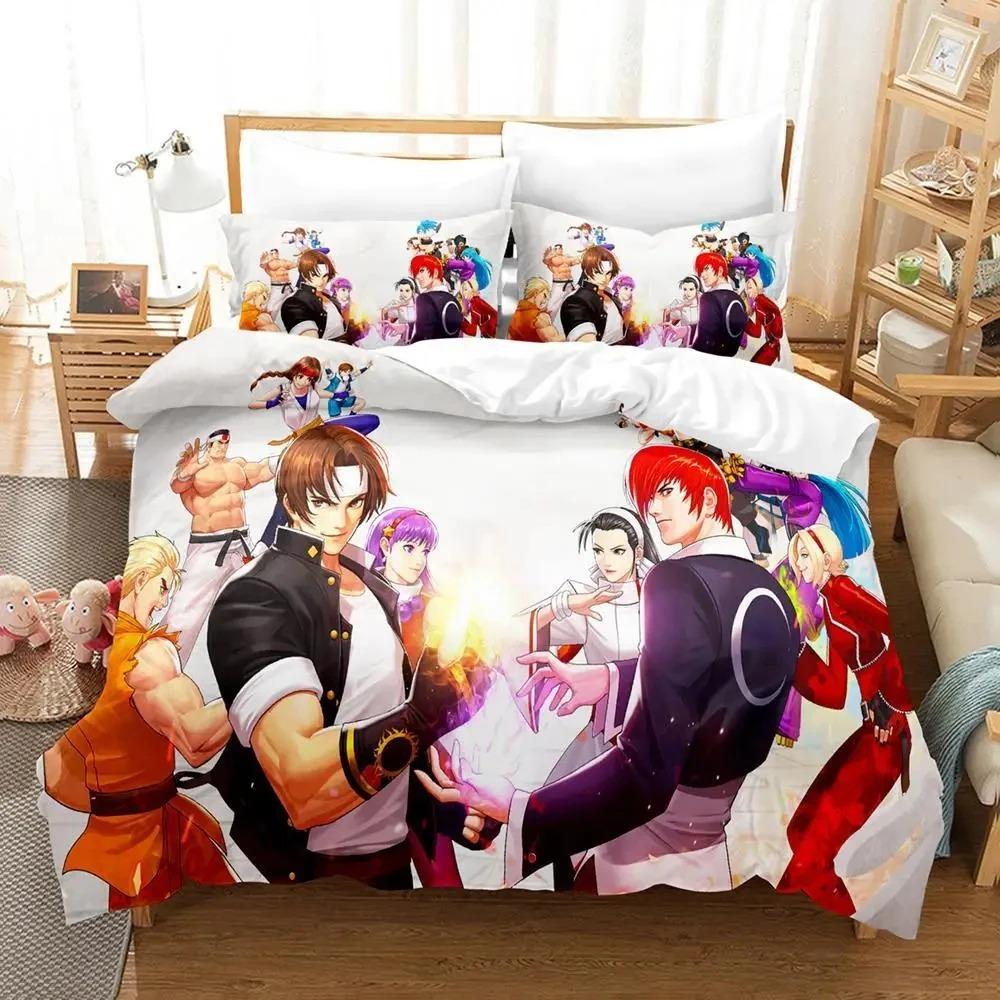 Anime The King Of Fighter Bedding Set Single Twin Double Queen King Cal King Size Bed Linen Set