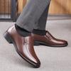 Old Man Men's Spring and Autumn New Leather Shoes Men's Office Business Formal Wear Openwork Men's Shoes Pointed Toe Wedding Shoes 87002