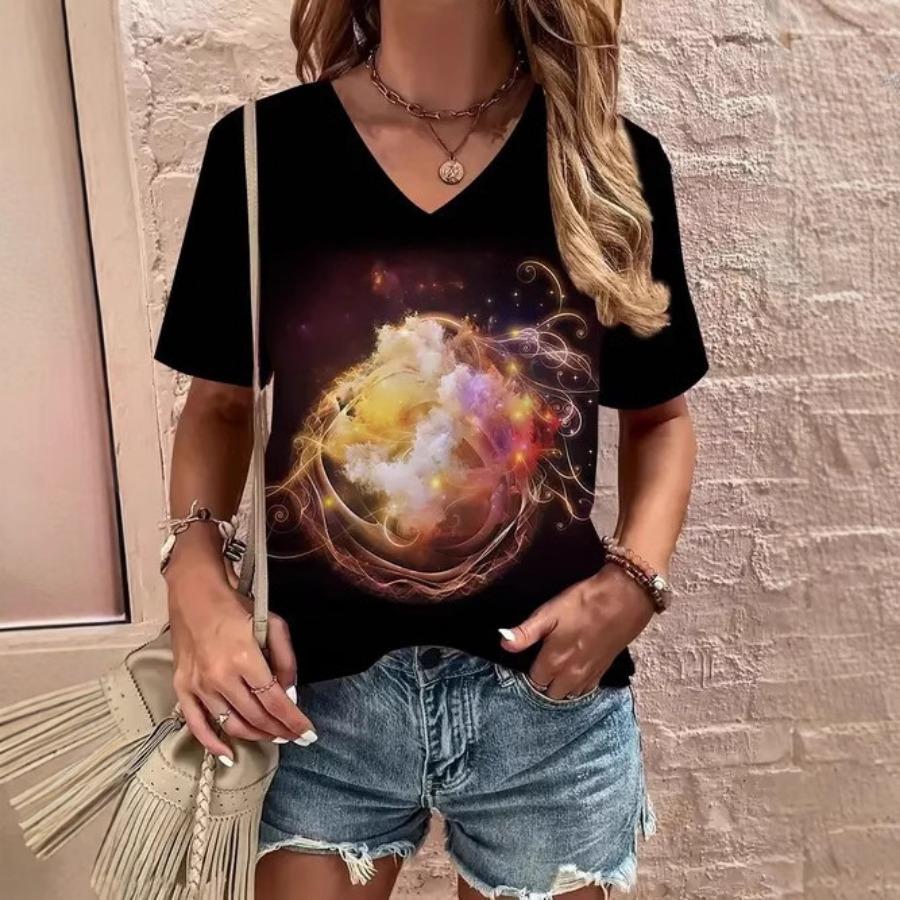 Винтажная женская футболка с принтом черепа и леопарда, с коротким рукавом, с V-образным вырезом, топы, удобные футболки