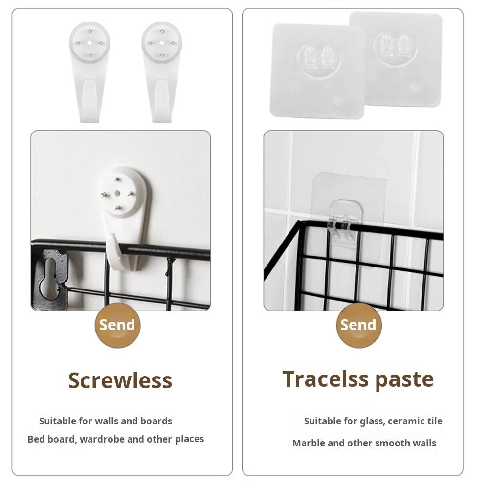 Настенные полки без сверления, деревянная подвесная полка для гостиной, спальни, корзина для хранения, настенные украшения, стойки-органайзеры