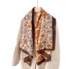 New literary and artistic 130CM large square scarf women's versatile fashion printing spring and autumn temperament dismantling scarf