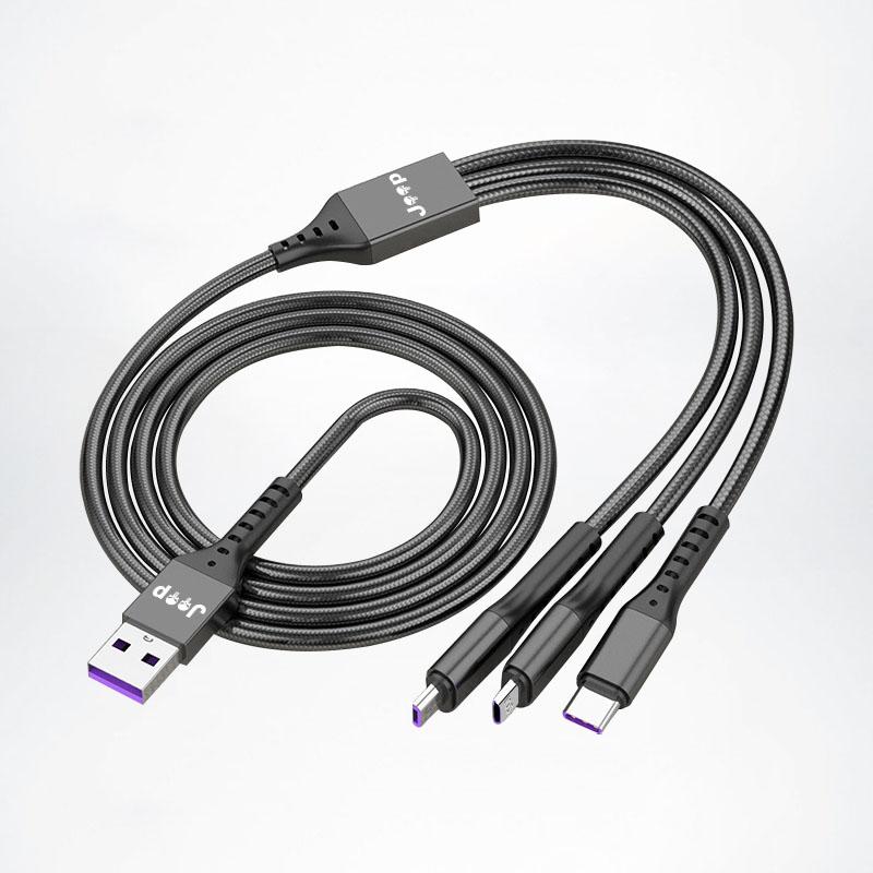 Car Data Cable 3 In1 Mobile Phone Charging Cable Fast Charge Typec For Jeep Grand Cherokee Wrangler JK Gladiator Compass Renegad