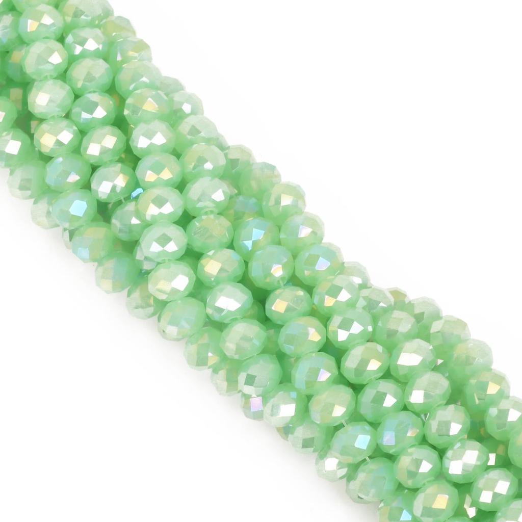 30-200Pcs Rondelle Austria Faceted Crystal Glass Beads Loose Spacer Beads for Jewelry Making