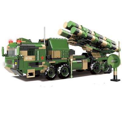 2023 военная ракетная машина времен Второй мировой войны, китайская армия, ракетный запуск дальнего действия, бронированная модель, строительные блоки, кирпичи, игрушки