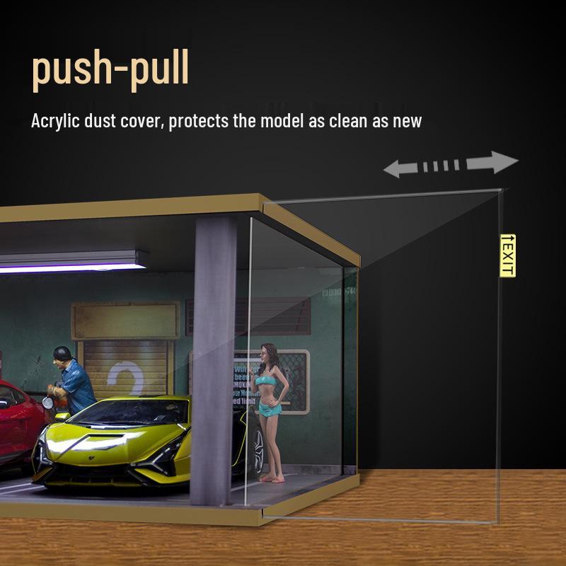 1:Масштаб 18 3D Дисплей парковки и коробка для хранения игрушечных машинок