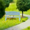 2Pcs Background Props Doll Chairs Wooden Mini Stool Garden Ornaments Small Bench  DIY House