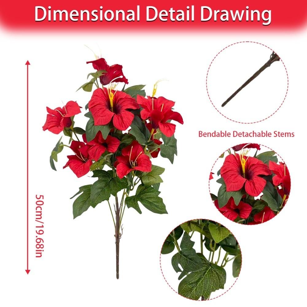Weatherproof Artificial Morning Glory Flowers Silk Material Faux Petunia Flowers Hanging Basket