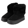 TOM TAILOR Women's Faux Fur Lined Rhinestone Cuffed Ankle Boots