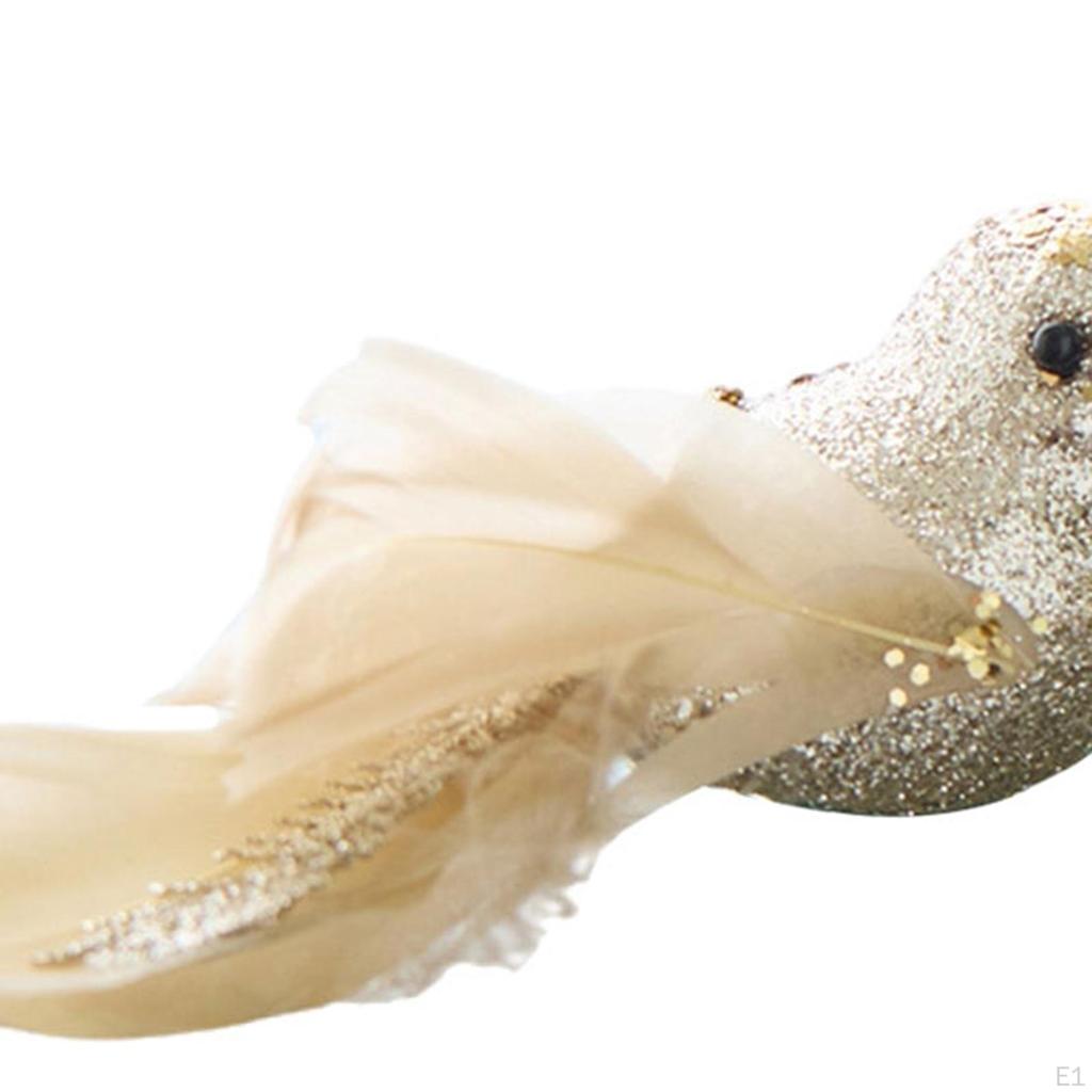 2 Artificial Bird Decorations, Ornaments, Feather Figures, Sculptures Made of Foam with