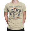 Men T-Shirt Yellowstone Dutton Ranch Vintage Cowboy Sunset Leisure 100% Cotton Tee Shirt Short Sleeve T Shirts O Neck Clothes